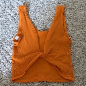 Urban Outfitters Orange Twist Front Tank Top